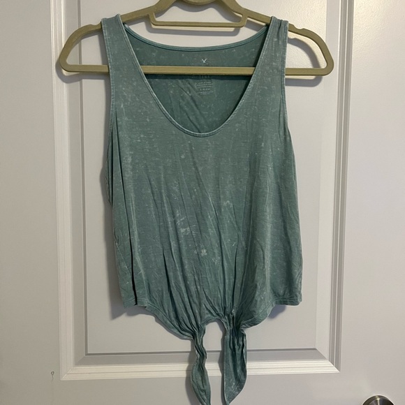 American Eagle Cropped Tie-Up Tank Top - Picture 3 of 4